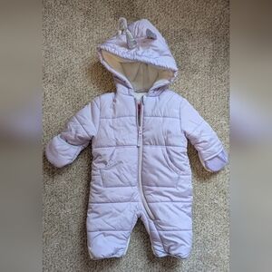 Baby Girl Purple Snowsuit 0-3 Months